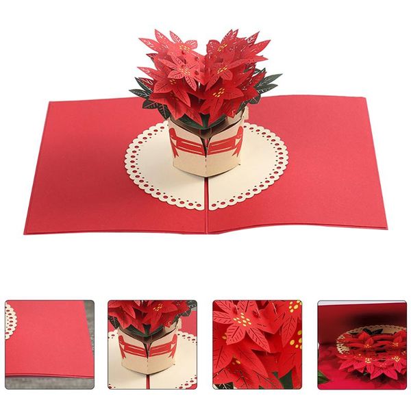 

greeting cards 1pc paper floral -up 3d popup thanks
