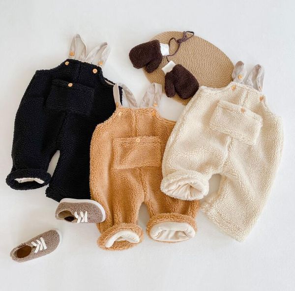 

jumpsuits 2021 wholesale girls boys overalls winter cotton fashion kids pants 1-7 years wd222, Blue