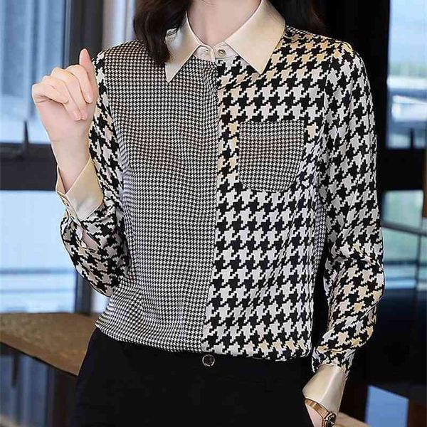 

ldyrwqy qianniaoge shirt women's versatile long sleeve mulberry silk office lady regular 210416, White