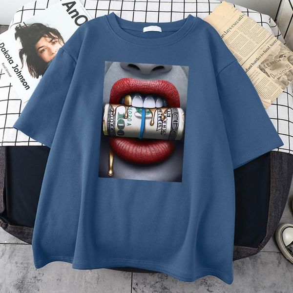 

men's t-shirts red lips bite the money t shirt male vintage print shirts men brand trend clothing tshirt summer rund neck, White;black