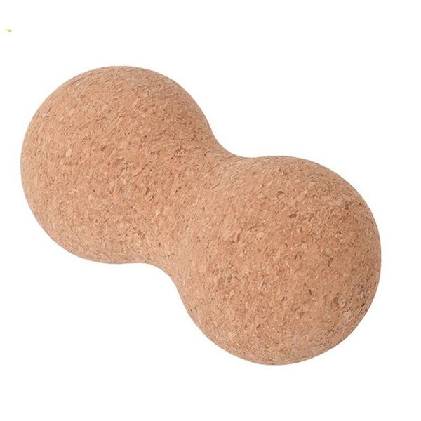 

7.3cmx15.5cm cork peanut brick column massage double ball fitness bal yoga supplies pilates home gym balls
