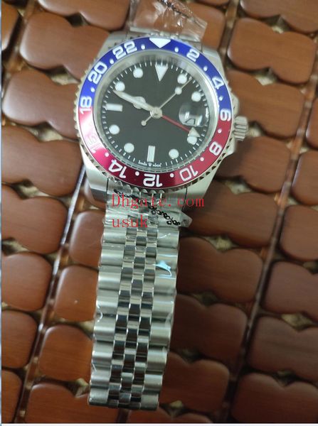 

luxury mens watches 126710 40mm ceramic bezel black dial sapphire glass magnifier calendar silver jubilee steel bracelet classic watch with, Slivery;brown