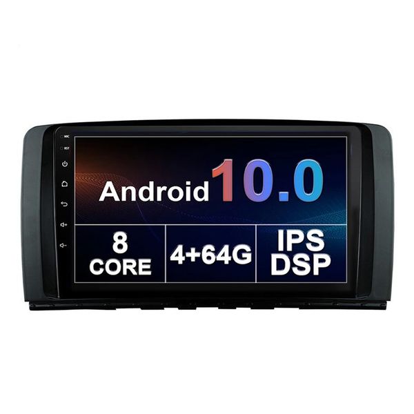 Lettore Dvd per auto Sistema di navigazione GPS integrato per Benz R 2006-2014 CarPlay DSP Supporto OBD TV digitale TPMS Telecamera per la retromarcia Android da 10,1 pollici