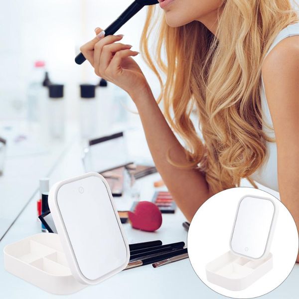 

compact mirrors illuminated led makeup mirror fill light organizer without battery