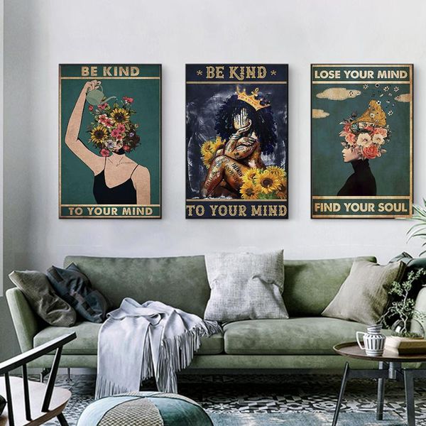 

paintings wall art home painting lose your mind find soul be kind poster music and print decoration vintage posters decor