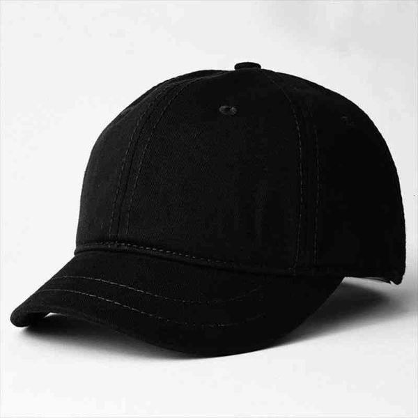 

short brim baseball cap summer pure cotton sun hats big head men and women plus size snapback 56-65cm, Blue;gray