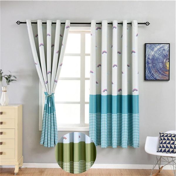 

curtain & drapes gy2832 rainbow gridstrees printing 1pc short living dining room "customise" bedroom