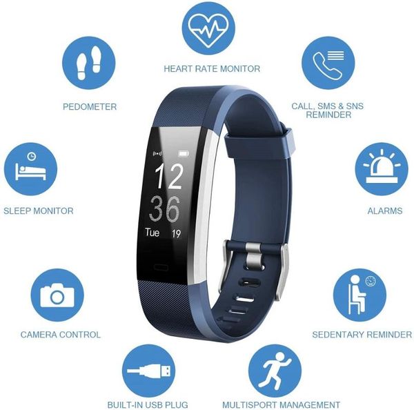 

smart wristbands color screen s5 sport bracelet fitness tracker watch all compatible message reminder sports wristband for men