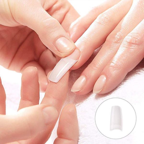 

nail art kits 1 box + 500pcs tips transparent half cover false french manicure set tool acrylic diy uv design gel artificial j9a3