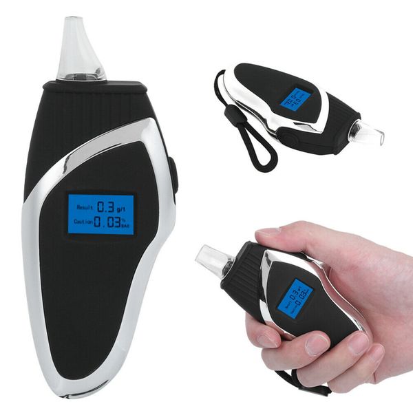 Teste de álcool portátil TY9000 Verifique a condução bêbada soprando azul hand-held respirando álcools digitais