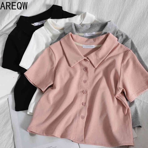 

women's summer clothing crop t-shirt for women 210507, White