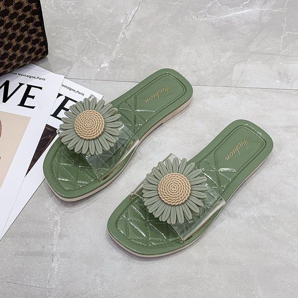 

summer outdoor women sandals light fashion open toe slippers multicolor waterproof flower flat casual shoes, Black