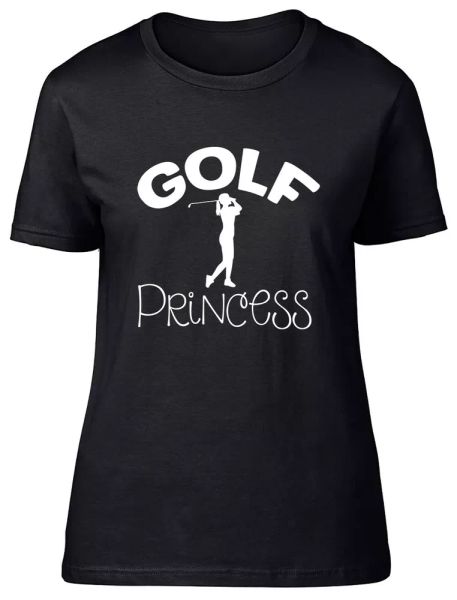 

golf princess fitted womens ladies t shirt, White;black