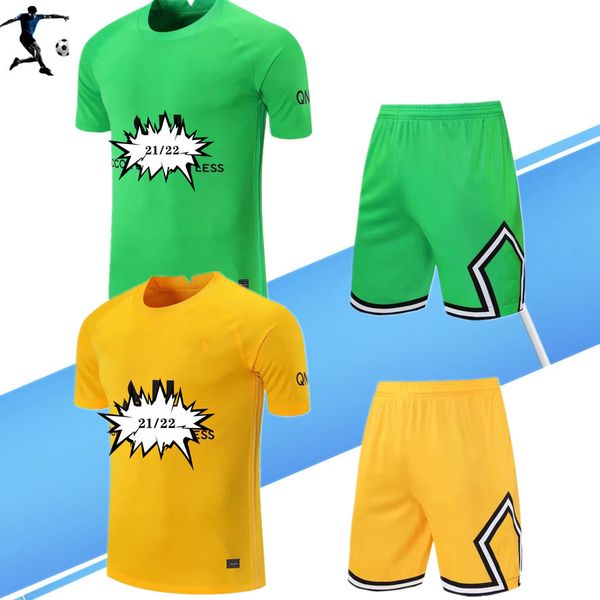 

soccer wear goalkeeper full 2021 mbappe 21 22 soccer jerseys football shirt sarabia men kits camiseta, Black;yellow