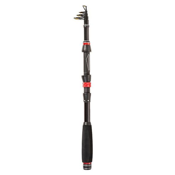 

portable carbon spinning fishing rod tackle lure pole travel sea rods boat
