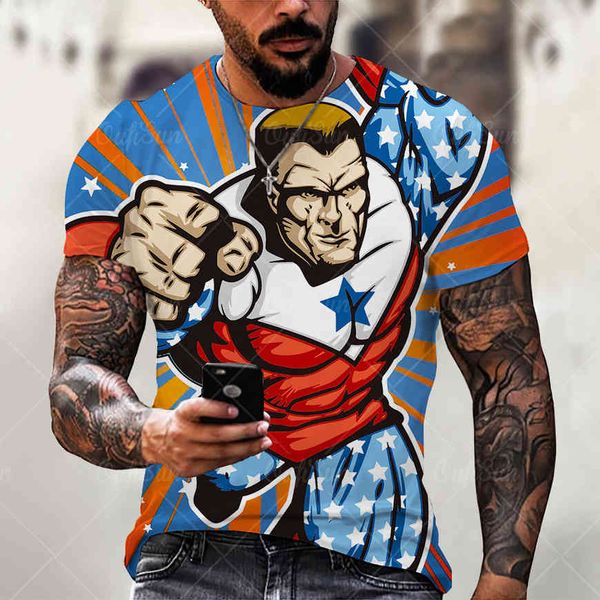 

short sved men's 3d t-shirt casual 3d digital printing collarls casual couple clothing breathable discount qie7, White;black