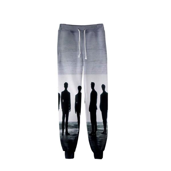 

kpop got7 3d printed trousers fashion jogger pants women/men streetwear long sport casual harajuku sweatpants men's, Black