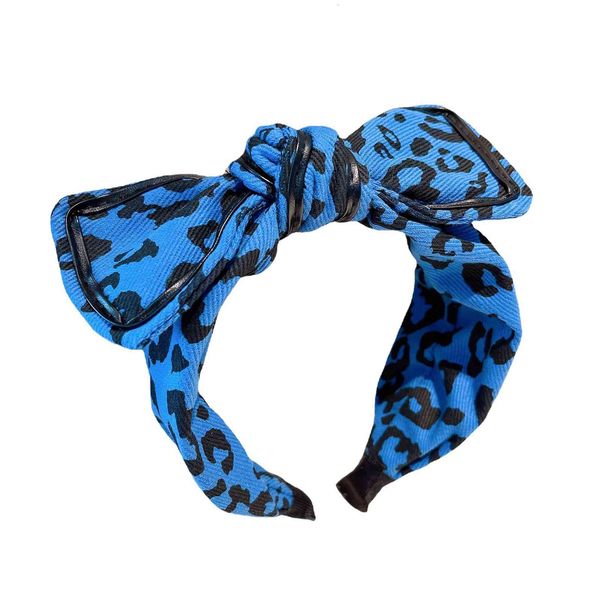 

barrettes hairpin korean style ~ temperament net red leopard pattern three-dimensional versatile bow headband jewelry women go out hairband, Golden;silver