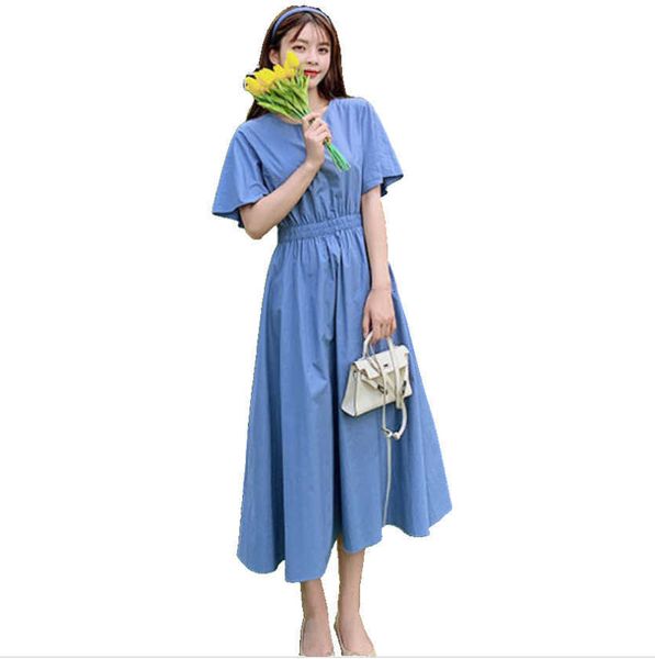 

2021 xiaxin frh sweet drs long skirt is thin at waist and over the knee, Black;gray