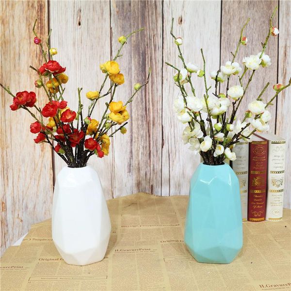 

decorative flowers & wreaths 55 cm large artificial red plum blossom flower branch silk cherry fake wedding home garden party decoration
