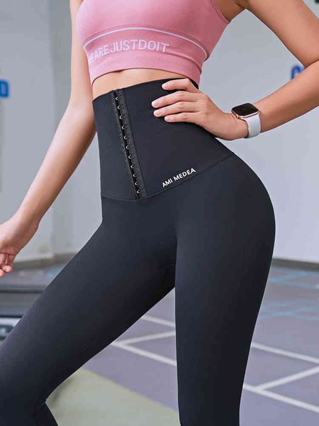 

2021 yoga pants stretchy sports black high waist compression tights push up running women gym fitness leggings