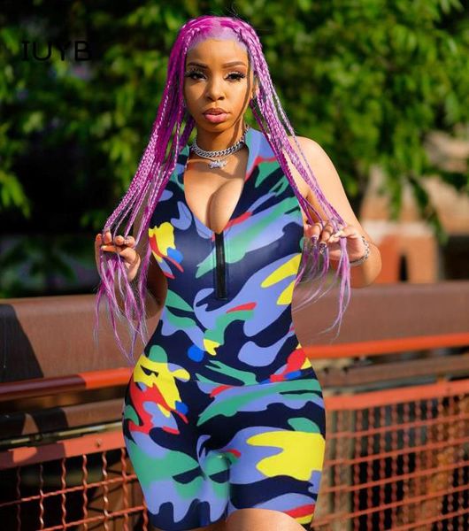 

women's jumpsuits & rompers iuyb myp8869 product 2021 summer lady playsuit spaghetti strap jumpsuit high street skinny short, Black;white