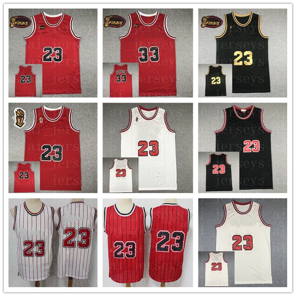 Basquete Mitchell e Ness 23 MJ 33 PIPPEN 91 Rodman Bordery Logo Stitched Retro 1997 1998 Jerseys Entre em contato comigo para ver a imagem real do patch