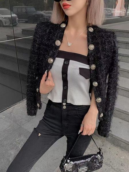 

women's jackets chan womens outerwear coat spring large size blouse plus, Black;brown