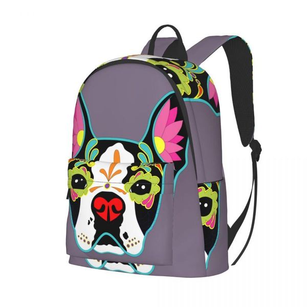 

backpack day of the dead dog heads 2021 bag fashion travel school shoulder