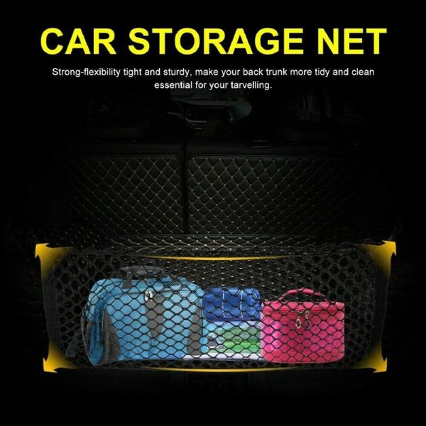 

car organizer pickup rear storage bag roomy suv stretchable black elastic luggage