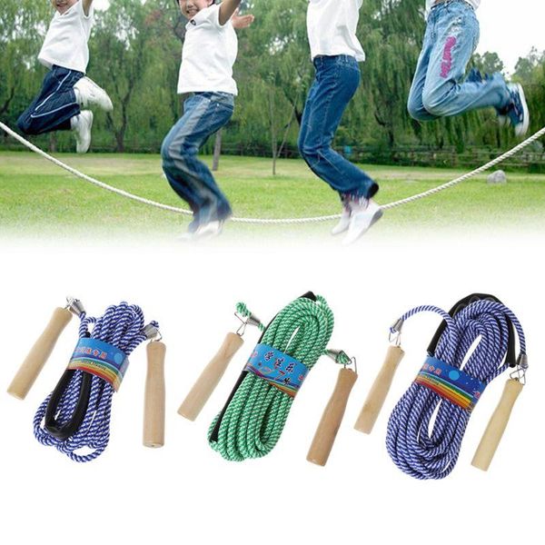 

jump ropes wooden handle skipping 5m 7m 10m gym school group multi person rope jumping k43e