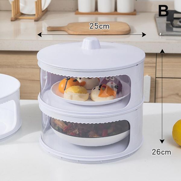 

transparent stackable insulation cover dustproof portable for home kitchen l5 storage & organization