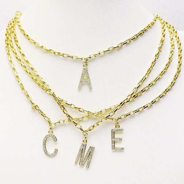 

pendant necklaces 10 strands letter charms necklace link chain for summer jewelry accessories picked the letters gold 9823, Silver