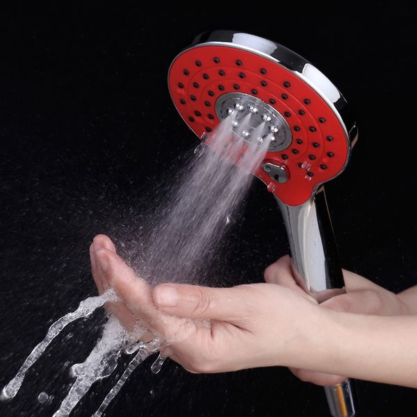 

abs red three gear hand-held shower round large panel pressurized