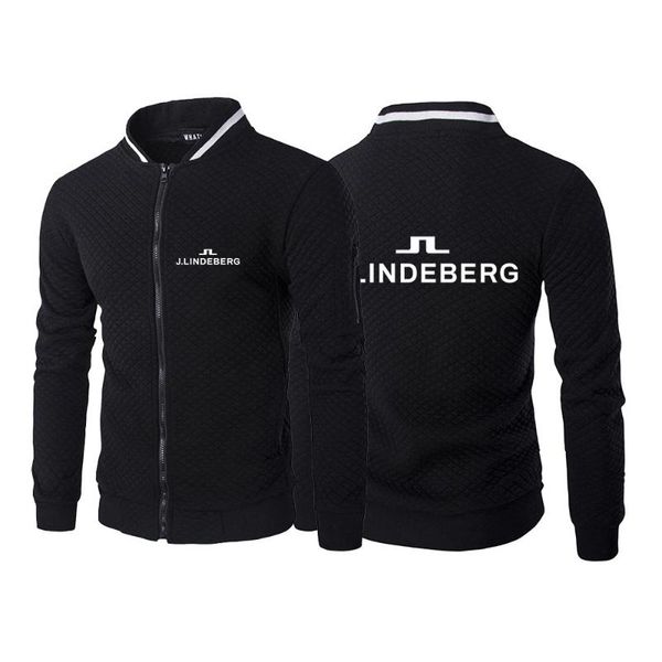 

men's hoodies & sweatshirts 2021 print lindeberg golf solid padded windbreaker jacket men sportswear casual handsome harajuku warm, Black