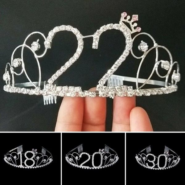 

hair clips & barrettes fashion crystal birthday crown headband girl tiara headwear rhinestone princess bridal accessories, Golden;silver