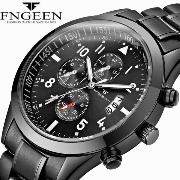 

wristwatches reloj hombre men watch luxury fegeen brand quartz watches male clock waterproof sport steel relogio masculino 2021, Slivery;brown
