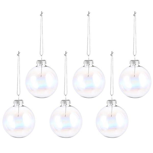 

christmas decorations 6pcs xmas glass balls ornaments transparent tree pendant