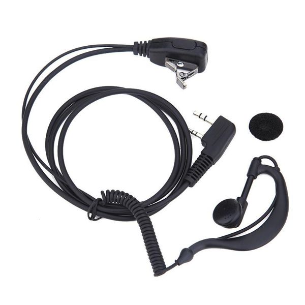 

headsets 1m 2 pin earpiece headset pwith microphone walkie talkie ear hook interphone earphone for baofeng uv5r/kenwood/hyt