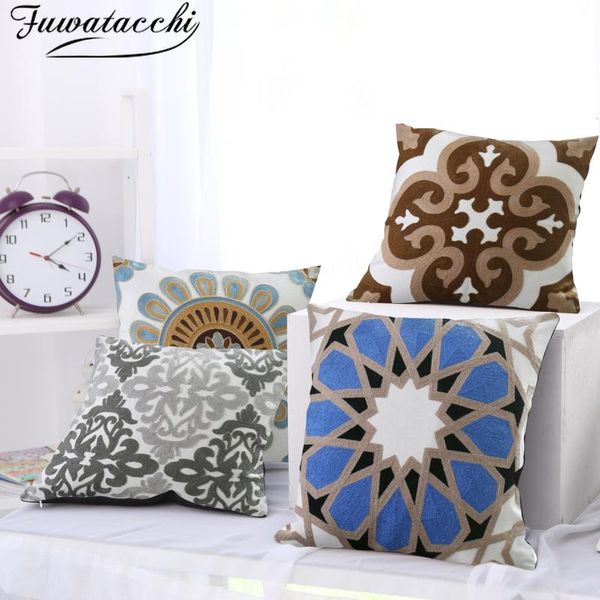 

cushion/decorative pillow fuwatacchi wholesale wedding gift cover classical retro mandela style decorative cushion home car sofa case