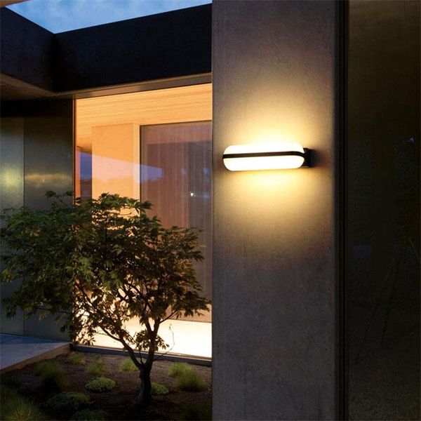 

outdoor lamps 6-20w led wall light ip65 black decorative lighting porch garden home