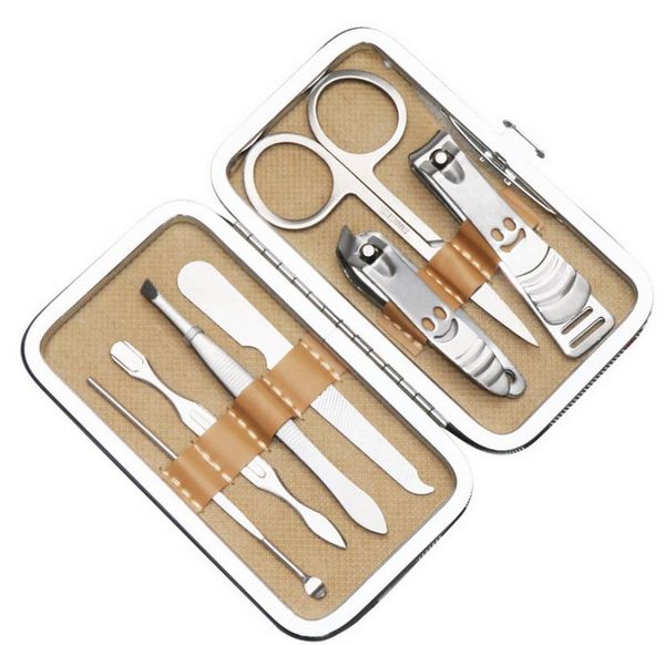 

nail art kits 100sets 7pcs/set clipper kit care set pedicure scissor tweezer knife ear pick utility manicure tools