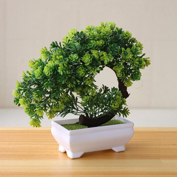 

small fake home decor artificial simulation potted plastic garden tree pot plant bonsai table ornaments flowers el decorative & wreaths