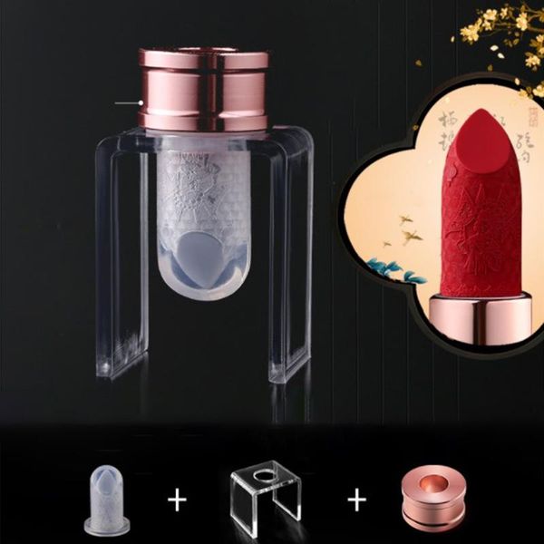 

eyebrow tools & stencils 3pcs/set silicone lipstick mold diy crafts aluminum ring mould holder easy beauty kits