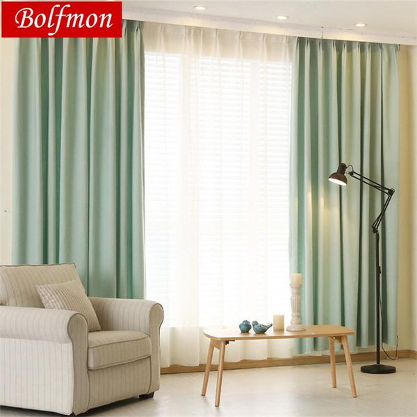 

latest 8 colors 70%-85% shading modern style solid green faux plain linen blackout curtain for living room window custom made & drapes