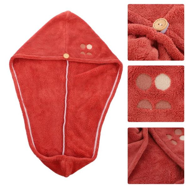 

shower caps 1pc thickened microfiber hair drying cap water absorption bathroom