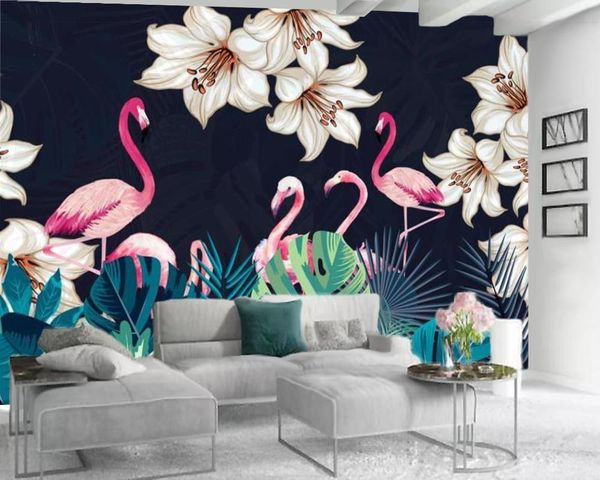 

3d european style wallpaper animal flower interior decorative silk mural wallpapers