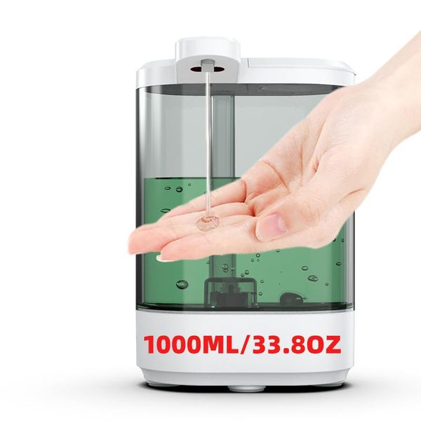 Dispensador de sabão líquido 1000ml Automática Capacidade de grande capacidade Sensor infravermelho Inteligente Montagem de parede do desinfetante para as mãos