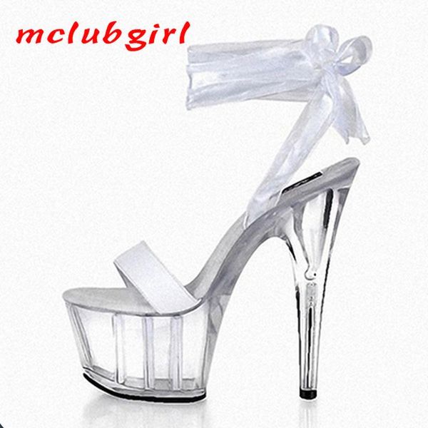 

sandals mclubgirl 15cm heels pure color fish mouth night club fun shoes super high gauze transparent women's lyp, Black