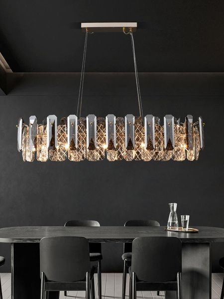 

light luxury post-modern living room bar dining chandelier home creative long pendant lamps